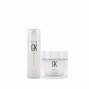 GK HAIR Global Keratin Leave in Conditioner Cream For Detangling Smoothing Strengthening 130ml - Deep Conditioner Masque 200g/7.5oz Dry Damage Hair Conditioning