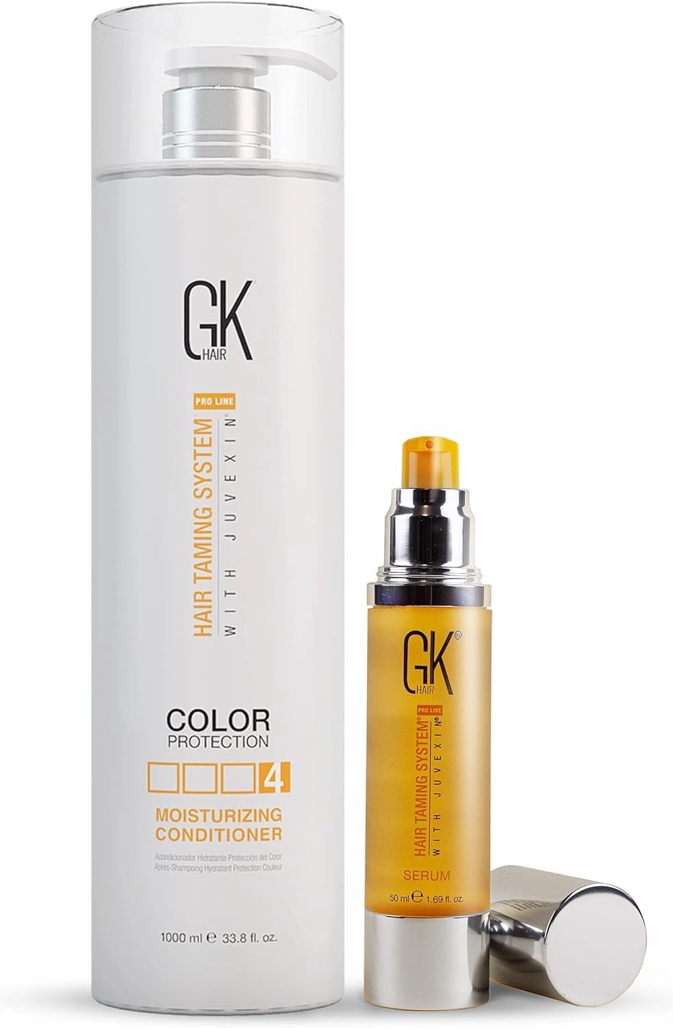 GK HAIR Global Keratin Moisturizing Conditioner (33.8 fl.oz/1000ml) - Hair Smoothing Serum - 100% Pure Organic Argan Oil 1.69 Fl Oz