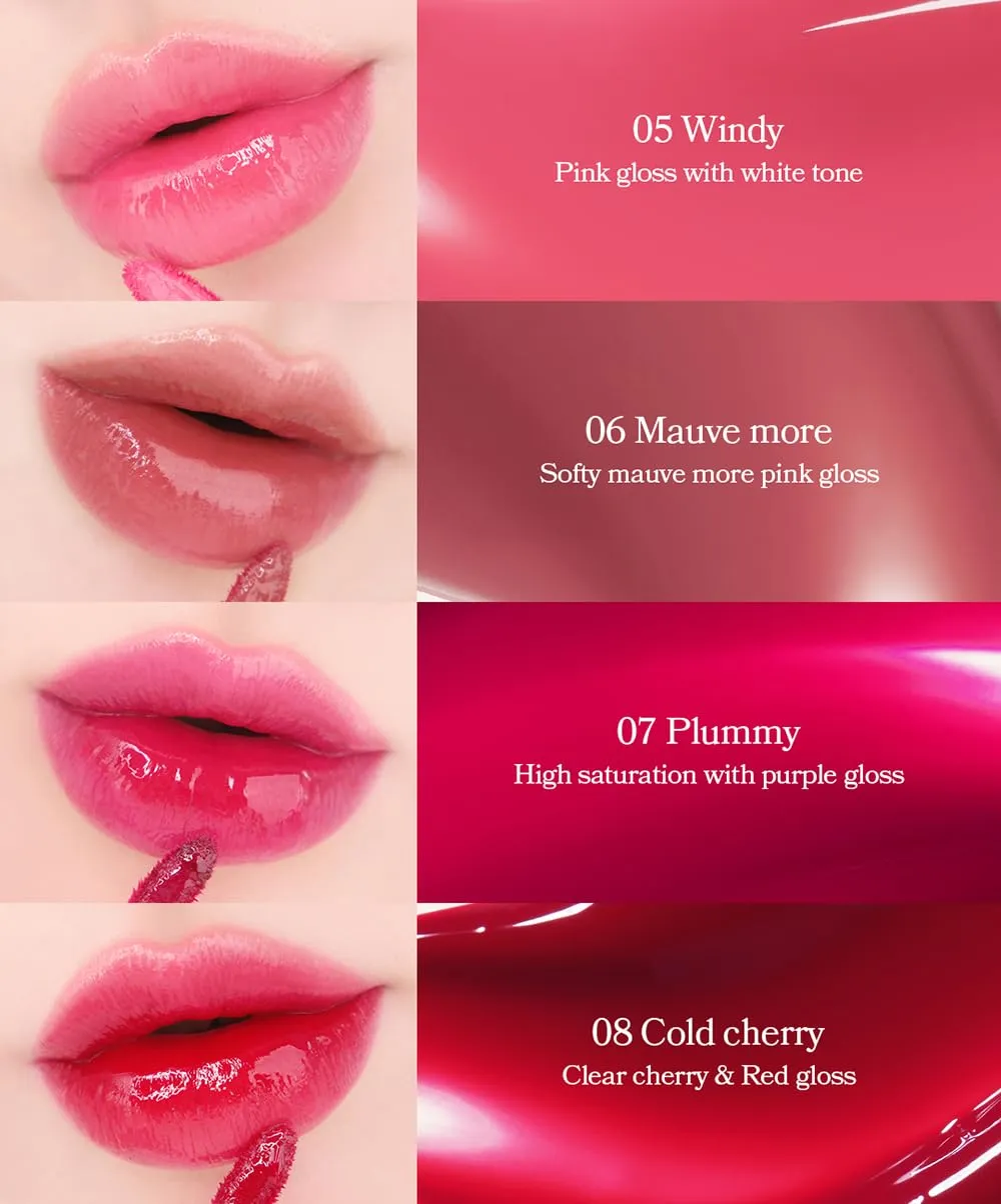 Glacé Lip Tint 05 Windy Long-Lasting Liquid Stain Buildable Layer with Glossy Finish for Juicy Glowy Lips K-Beauty K-Cosmetics