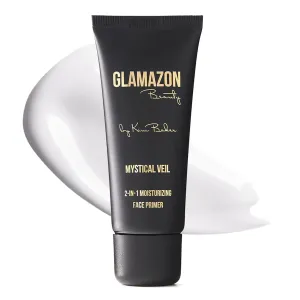 Glamazon Mystical Veil 2-in-1 Moisturizing Face Primer, Hydrating Base for Glowy Skin Alone or Under Makeup, Long Lasting Smoothing Coverage for all Skin Types