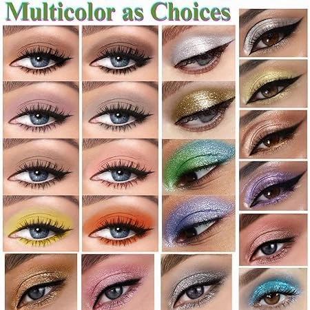 Glitter Eyeshadow，Liquid Glitter Eyeshadow Shining Eye Shadow Makeup Shimmer Long Lasting Quick-Drying (Gold)