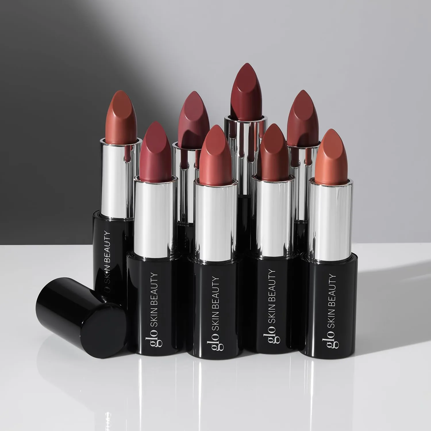 Glo Skin Beauty Satin Lipstick (Peach Bliss) | Nourishing Longwearing Lip Stick Packed with Skincare Benefits