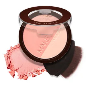 GLOW-C VOLUME CONTOUR Blendable blush palette, shimmering powder, built-in brush applicator [02 SALMON ROSE] 10g 0.35 Oz