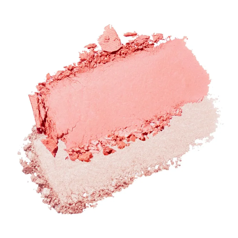 GLOW-C VOLUME CONTOUR Blendable blush palette, shimmering powder, built-in brush applicator [02 SALMON ROSE] 10g 0.35 Oz