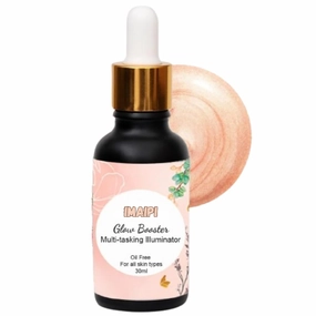 Glow Booster Multi-tasking Illuminator, Oil-Free Serum for All Skin Types, Natural Dewy Finish, 30ml