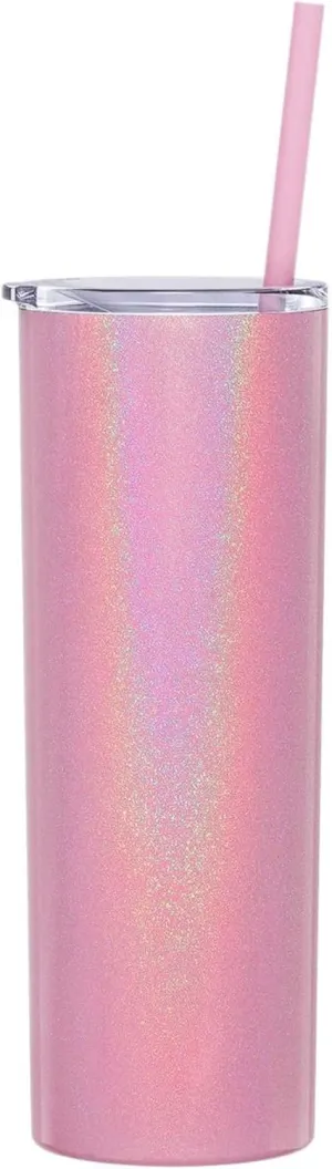 Go Greek Chic - Personalized Delta Zeta Sorority Skinny Tumbler - (Pink Magic), Custom Greek Life Drinkware, Laser Engraved Name and Insulated Tumbler with Lid & Straw, Keep Drinks Hot or Cold