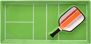 Godinger Pickleball Tray, Pickleball Platter Chip & Dip Tray, Snack Tray, Snack Platter Perfect for Sports Parties & Game Night Snacks Pickleball Theme, 15X7
