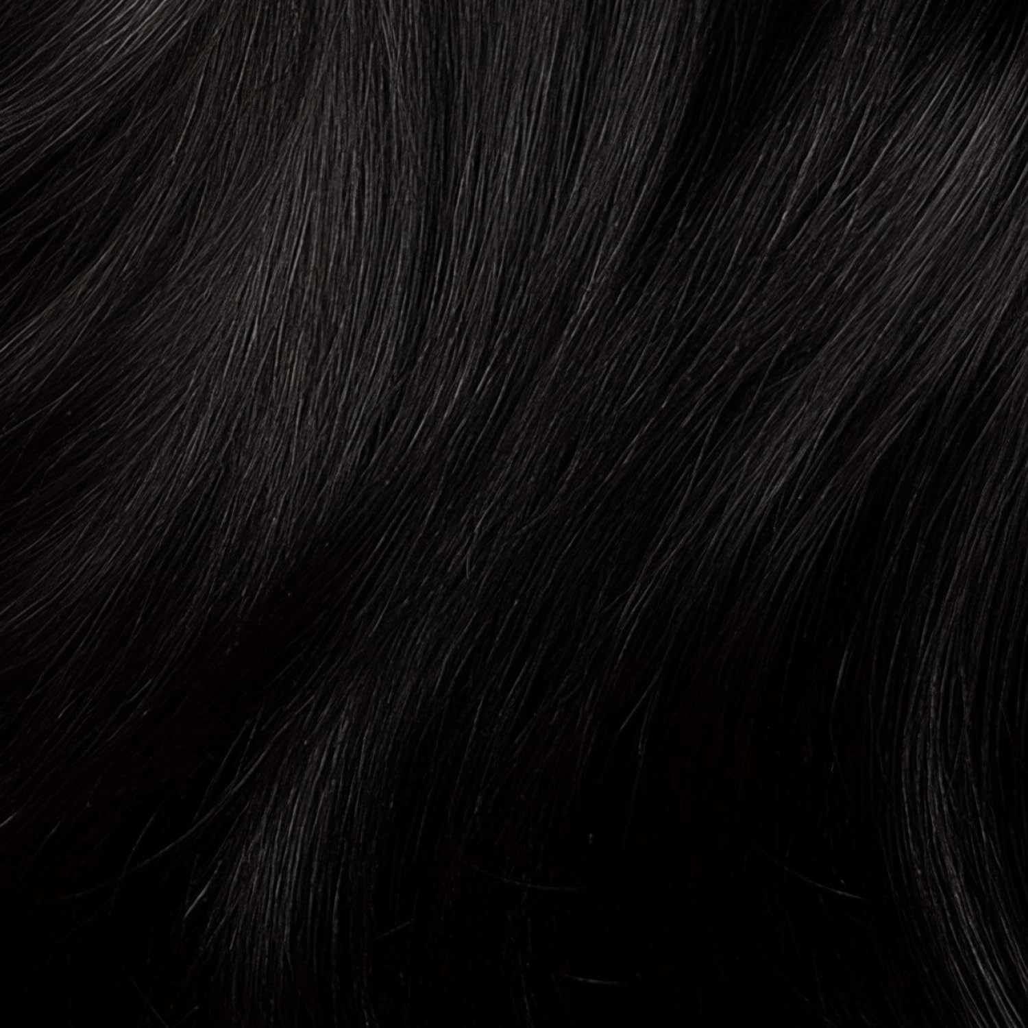 GOO GOO Genius Clip in Hair Extensions, 14inch 110g 7pcs, Seamless PU Clip in Hair Extensions, Virgin Real Human Hair, #1B Natural black