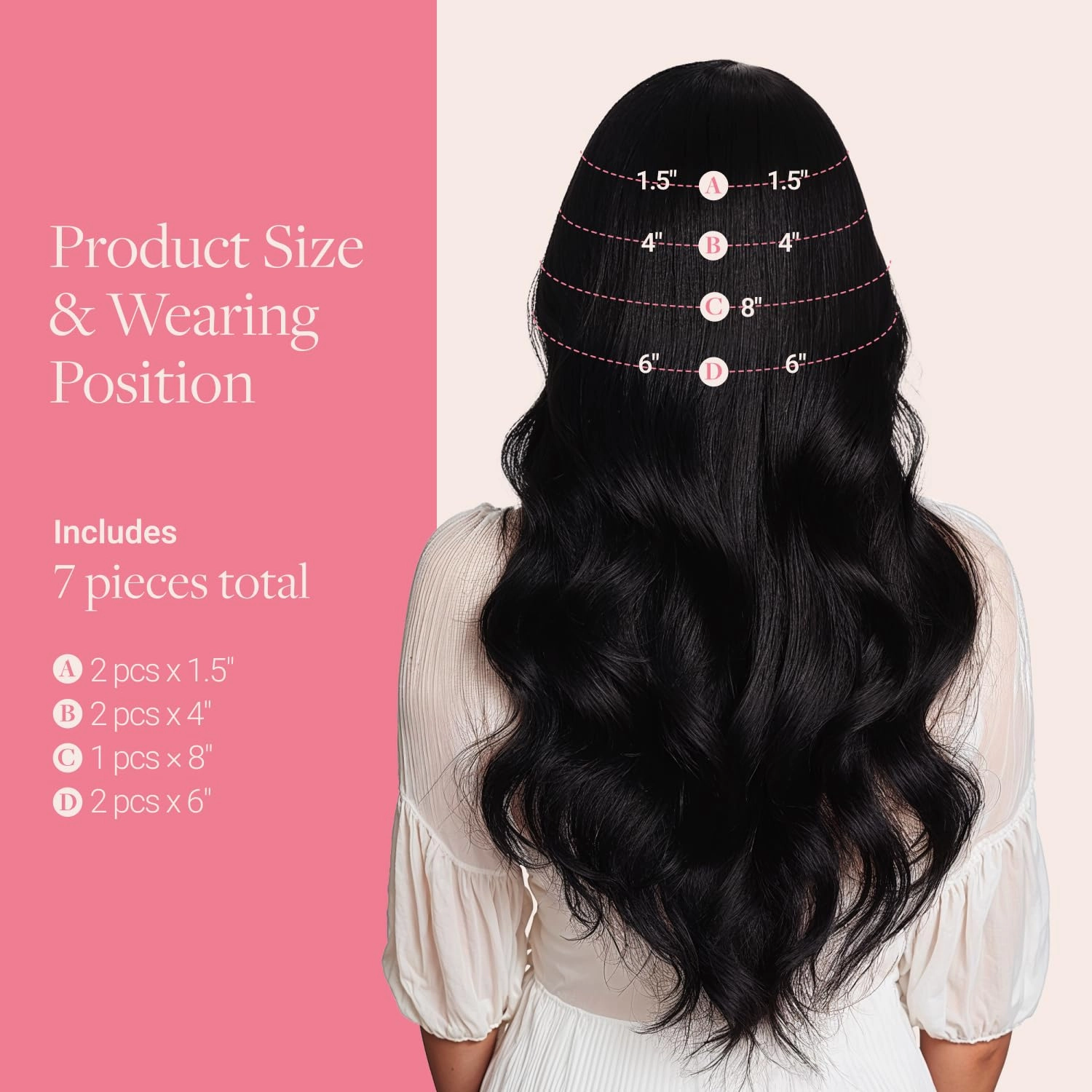 GOO GOO Genius Clip in Hair Extensions, 14inch 110g 7pcs, Seamless PU Clip in Hair Extensions, Virgin Real Human Hair, #1B Natural black
