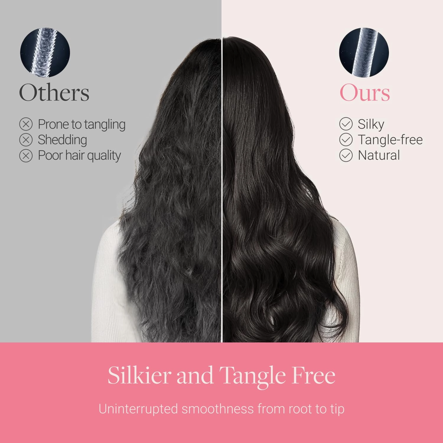 GOO GOO Genius Clip in Hair Extensions, 14inch 110g 7pcs, Seamless PU Clip in Hair Extensions, Virgin Real Human Hair, #4A Chocolate Brown