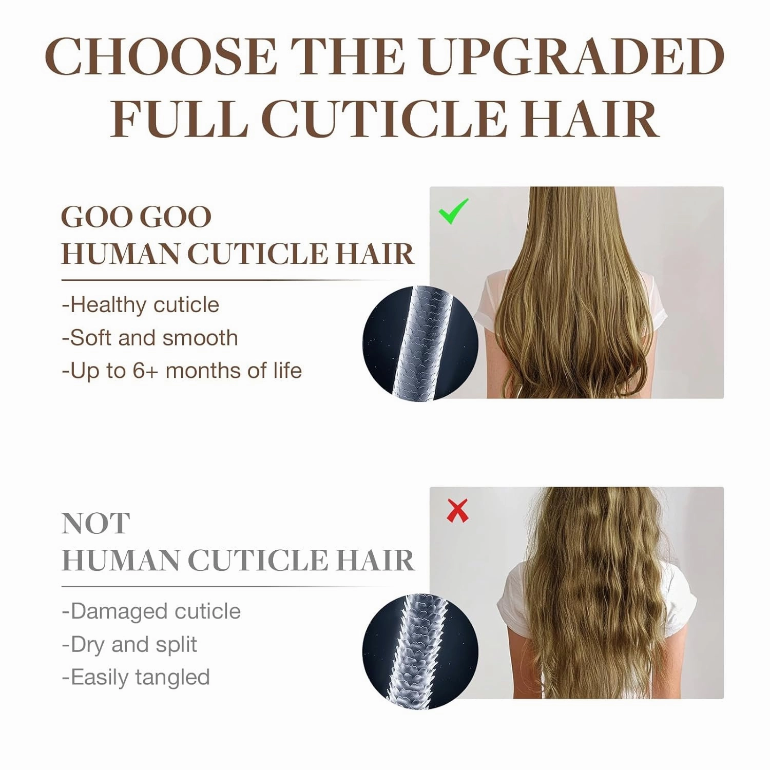 GOO GOO Invisi Edge Clip in Hair Extensions 20inch 150g 7Pcs Injected Seamless PU Clip in Hair Extensions, Virgin Real Human Hair, 1B Natural Black