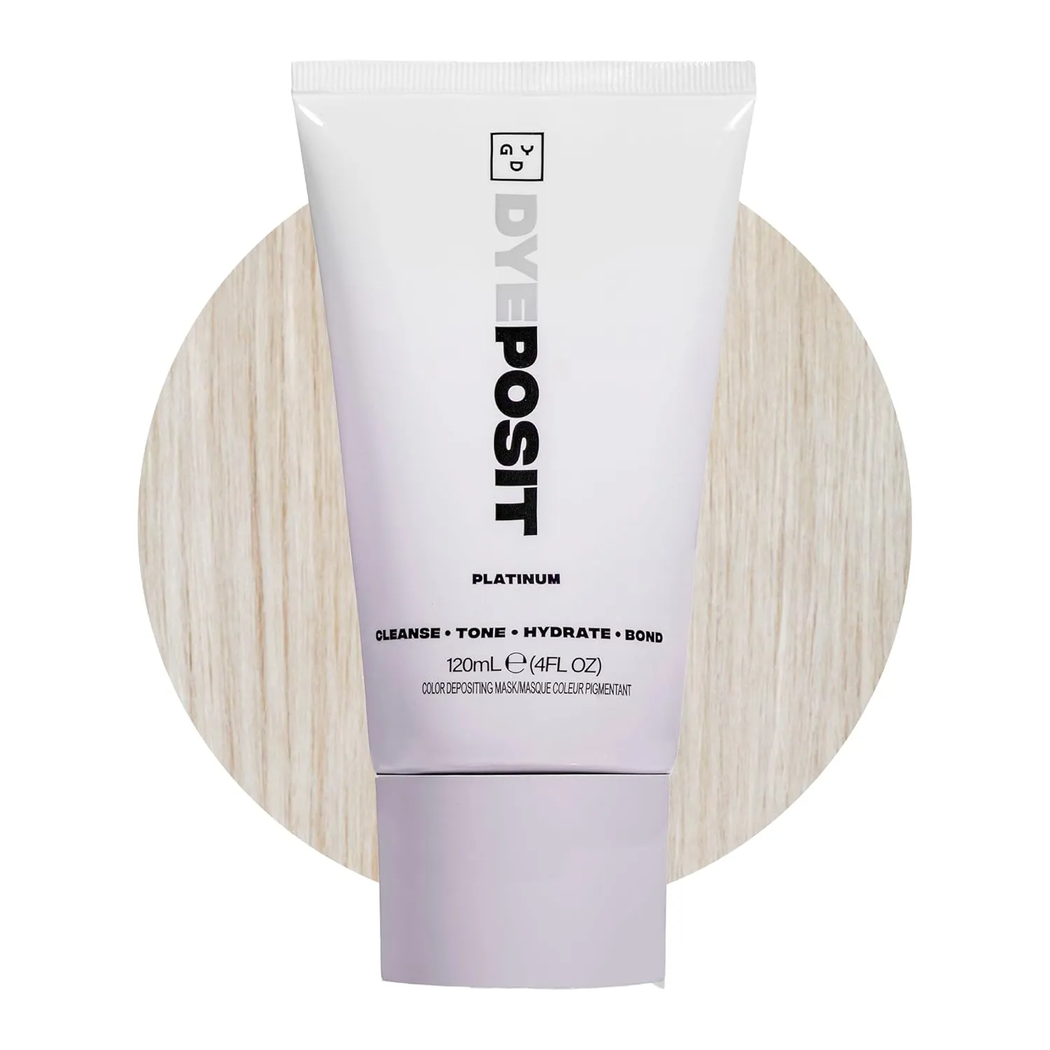 Good Dye Young Color Depositing Mask, DYEposit Color Depositing Conditioner, Toning Treatment, Tone & Enhance Color-Treated Hair - Semi Permanent Hair Dye, Vegan and Cruelty-Free (Platinum) 4 fl oz