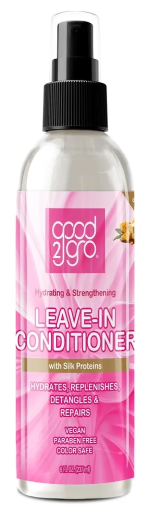 GOOD2GRO Hydrating & Strengthening Leave-In Conditioner - 8oz | Moisturizes, Detangles, Repairs & Restores for Fuller Hair | Vegan & Cruelty-Free