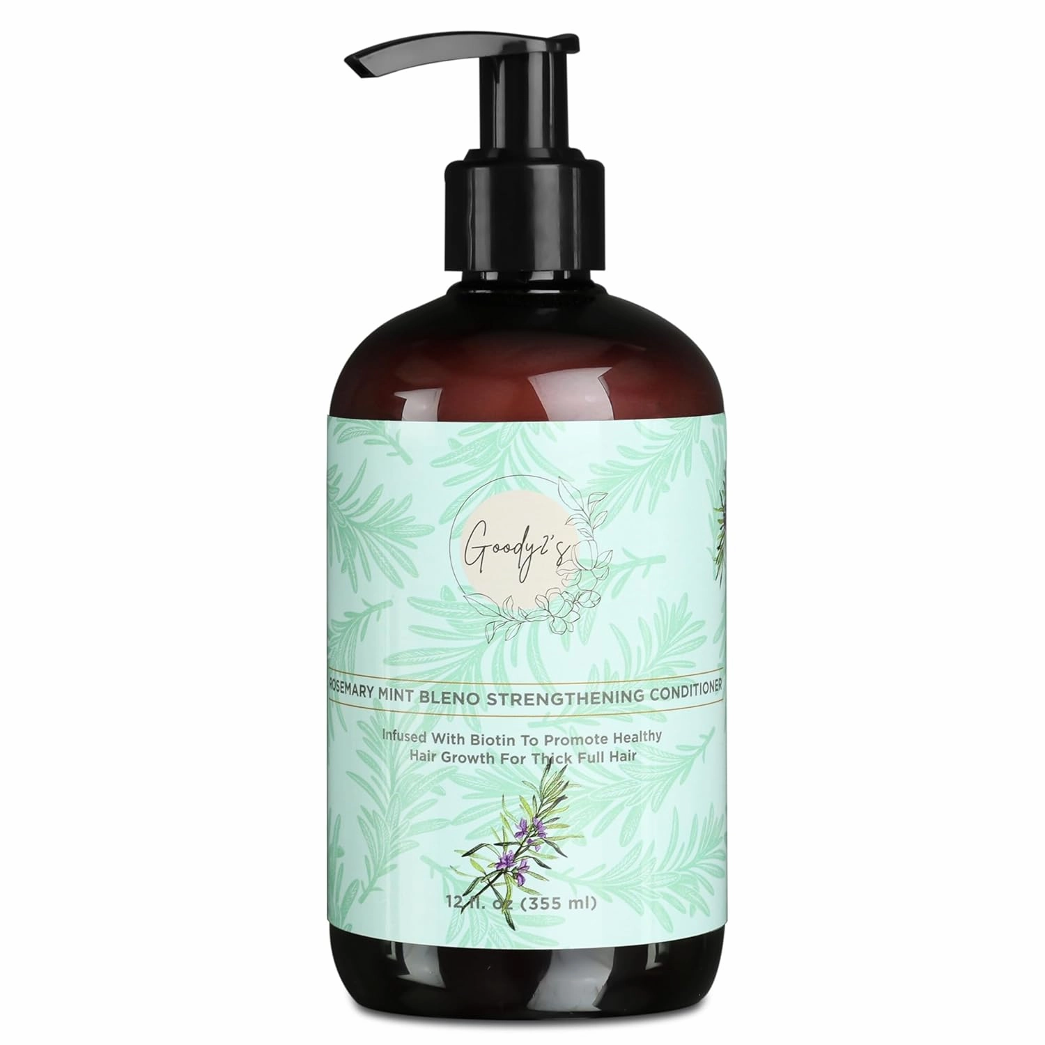 GOODY 2'S Natural Rosemary Mint Strengthening Conditioner | Infused with Biotin for Hair Growth | Promotes Thick, Full Hair | Hydrating & Nourishing Formula, 355ml