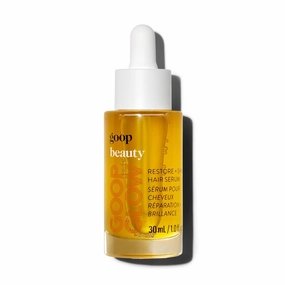 goop Beauty Hair Serum | Moisturizer for Frizz & Dryness | Vitamin C, Sea Buckthorn, and Plumeria Monoi Oil | Detangler to Help Shine & Texture | Paraben and Silicone Free | 1 fl oz