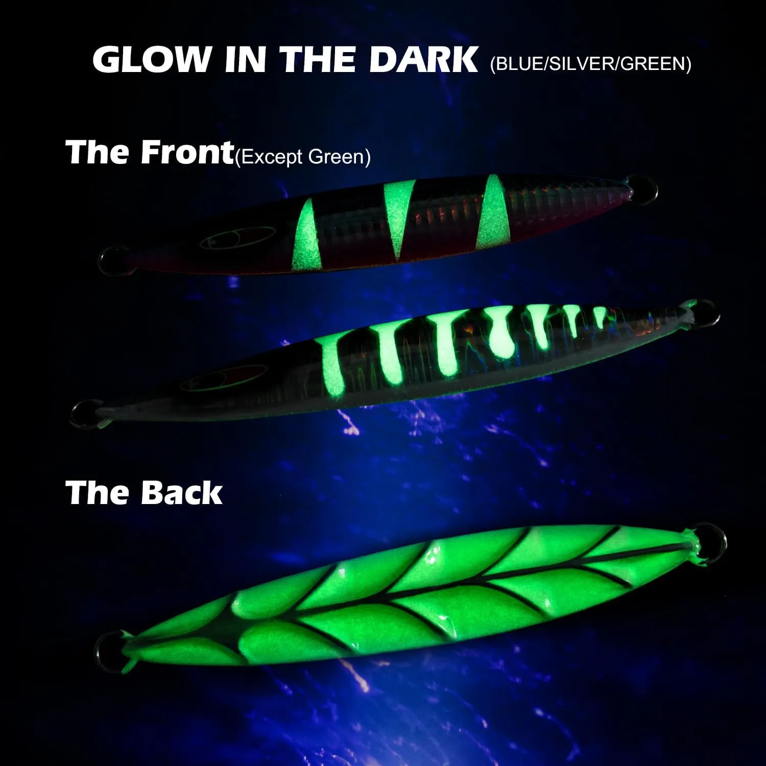 Goture Slow Pitch Jigs, Glow Flat Fall Jig Fishing Lure with Double Assist Hooks and Swivel, Fishing Jigs Saltwater 40g-250g Deep Sea Fishing Jigging Lures for Tuna,Dogtooth Tuna, Yellowtail,Kingfish