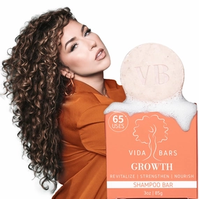 Growth Solid Shampoo Bar for Curly, Thinning Hair | Natural, Color Safe, Moisturizing Vegan Handmade in the USA (Bergamot & Rosemary Scent)