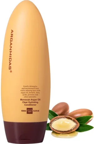 Hair Conditioner, 15.3 Fl Oz Sulfate-Free Conditioner Intensely Smooth and Clear Hydrating Hair Conditioner, Argan Oil Daily Moisture Deep Conditioner for Color Treated Hair, Effectively Repair Dry Damaged and Frizzy Hair