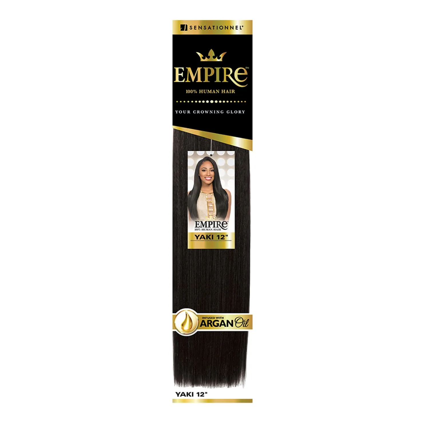 Hair Zone Sensationnel Human Hair Weave Empire Yaki Weaving (14 Inch (Pack of 2), 1)