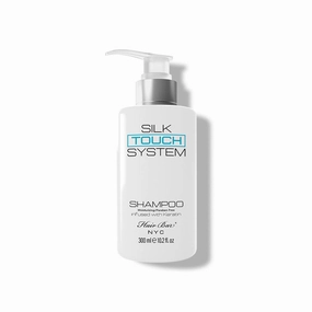 Hair Bar NYC Silk Touch System Keratin Care Smoothing Shampoo: Infused with pure keratin and biotin, this shampoo is perfect for chemically and color-treated hair. frizz-free results | 10.2oz (300ml)