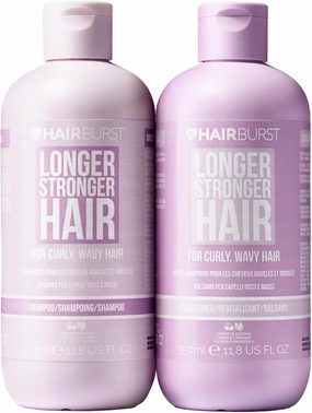 HAIR BURST Wavy & Curly Hair Shampoo and Conditioner Set - Sulfate, SLS, Paraben Free, CGM Approved - Nourishing Amino Acids, Almond Extract & Cherry Oil - Curl Enhancing, Frizz Control & Moisturising