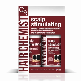 Hair Chemist Scalp Stimulating Castor Oil Shampoo 33.8 oz. & Conditioner 33.8 oz. Set - 2-PC Gift Box - Castor Oil Hair Shampoo and Castor Oil Hair Conditioner Set