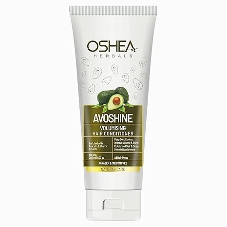 Hair Conditioner | Deep Conditioning for Improved Volume & Shine | Enriched with Avocado & Cherry Extract | Paraben & Silicone Free- 200ml, White