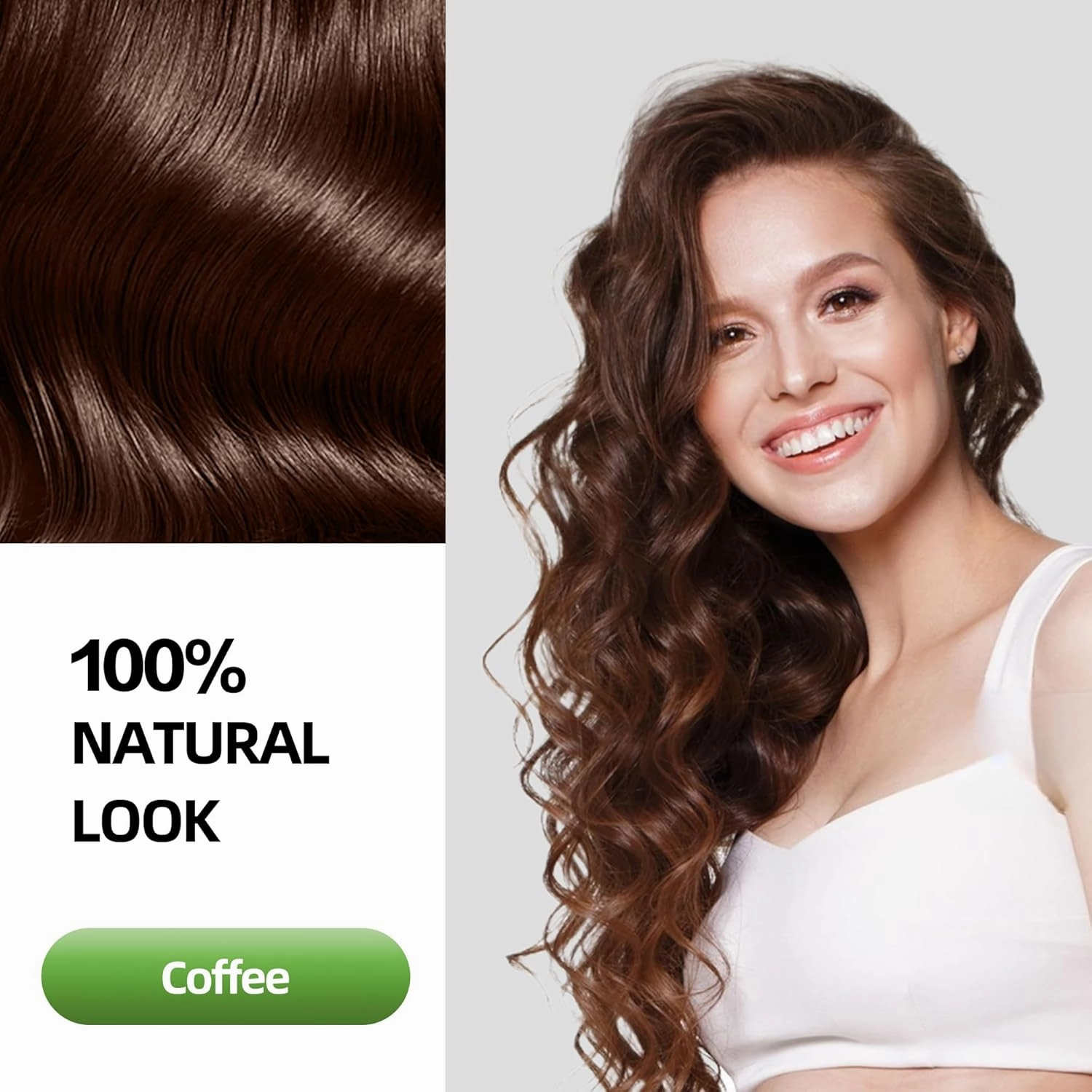 Hair Dye Shampoo 3 in 1 for Gray Hair Coverage, Herbal Ingredients Natural Shampoo Hair Dye for Women & Men/Ammonia-Free 520ml(Coffee)