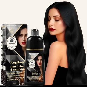 Hair Dye Shampoo 3 in 1, Instant Herb Ingrident Hair Dye to Cover Gray Hair, Long-lasting & Natual, Natural Black, 400 ML
