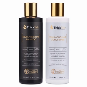 Hair Growth Shampoo & Conditioner Set – Biotin, Caffeine, Saw Palmetto & Botanical Extracts – Sulphate-Free, Vegan Formula for Fuller-Looking Hair – Supports Scalp Vitality & Strength