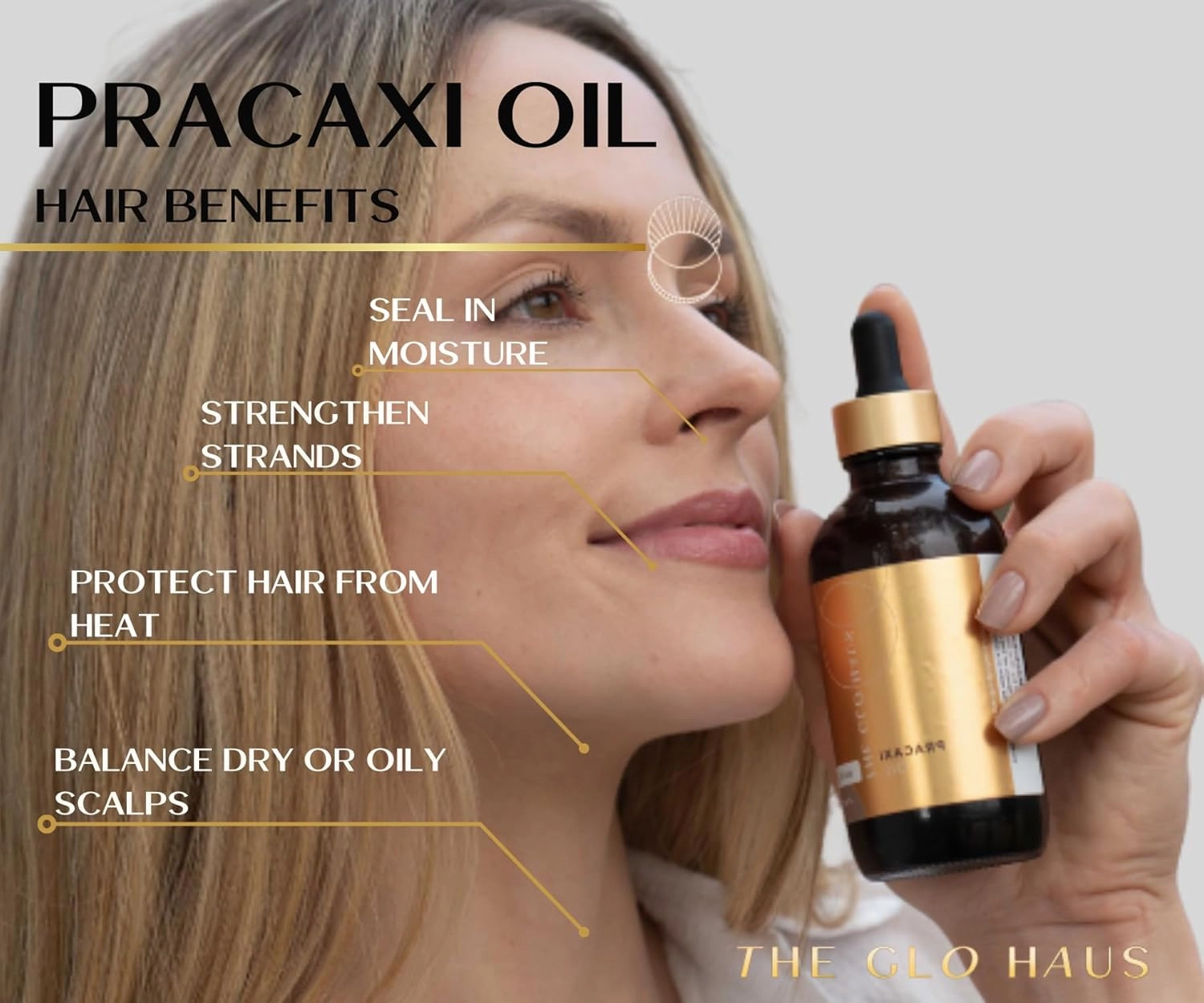 Hair Oil, 100% Pure Pracaxi Carrier Oil for Smooth Hair Conditioning, De-Frizz, Repair & Moisturizing All Skin Types, 4 Fl Oz