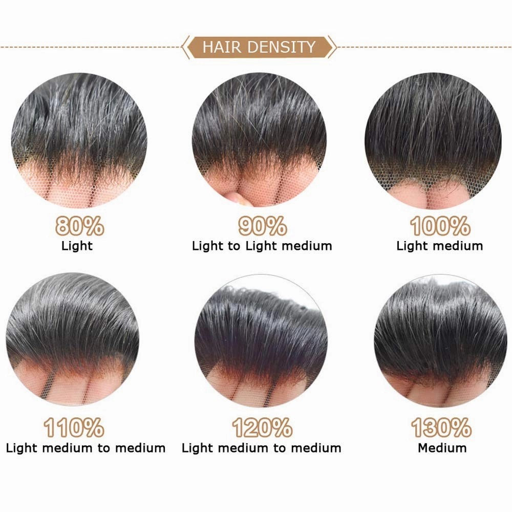 Hair Piece For Men Full French Lace Mens Toupee Human Hair Replacement Systems Bleached Knots Men Toupee Hair Systems Hair Pieces For Men 8x10-100% Light medium density#1 JET BLACK