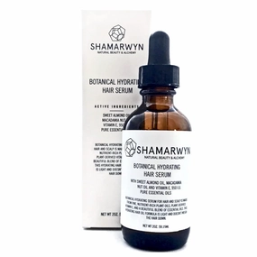 Hair Serum, Botanical Hydrating Oil, Natural-Organic Hair Shine with Geranium & Lavender 2oz