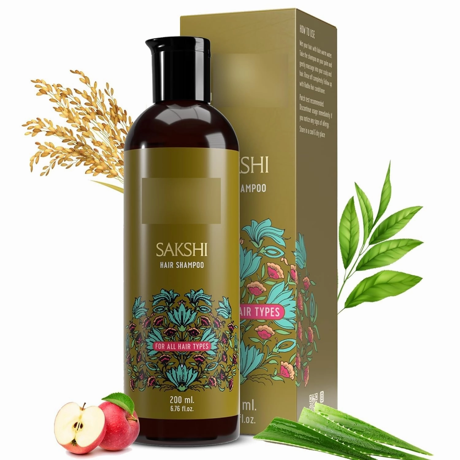 Hair Shampoo | Deep Cleaning Shampoo | With Aloe Vera, Apple Cider Vinegar, Rice Protein & Tea Tree Oil | SLES Free | 200 mL