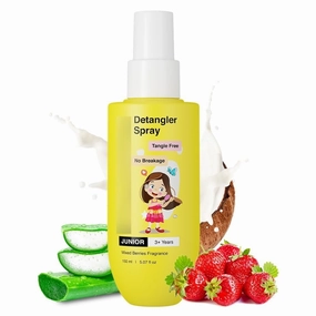 Hair Spray | For 3  Year Old Kids | Strengthens & Detangles | Tear Free, Creamy & Non Greasy | Adds Shine | Aloe Vera & Coconut Milk Protein | 150mL