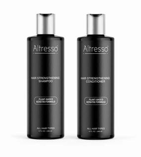 Hair Strengthening Shampoo & Conditioner Duo - All Natural Arginine-Infused Shampoo and Saw Palmetto-Infused Conditioner for Repairing and Restoring Damaged Hair. For all Hair Types.