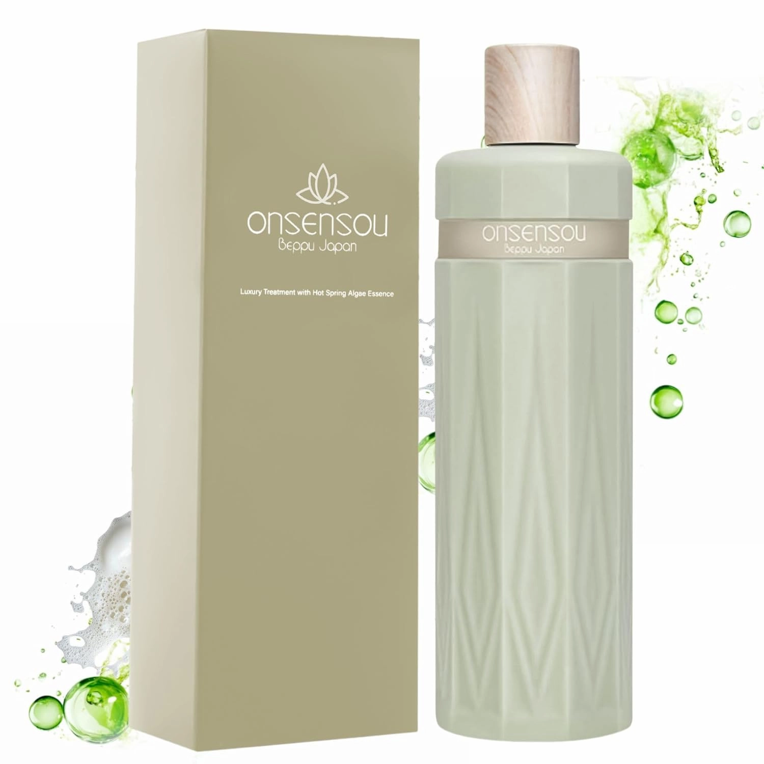Hair Treatment for Sensitive Scalp & Dry, Damaged Hair Women & Men, Deep Conditioner with Hot Spring Yeast & Greens Extract from Japan, Silicone & Sulfate Free, Daily Use, 10.1 Fl Oz