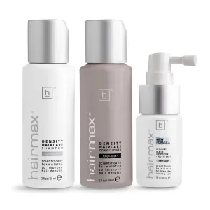 Hairmax Density Hair Care Set - For Thinning Hair - Invigorating Shampoo, Conditioner & Hair Booster - For Men & Women - 2 Bottles (2 fl oz) & 1 Bottle (1 fl oz)