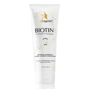 HAIRtamin Biotin Conditioner, vitamin-rich conditioner for healthy hair growth for all hair types, color and keratin safe, paraben free