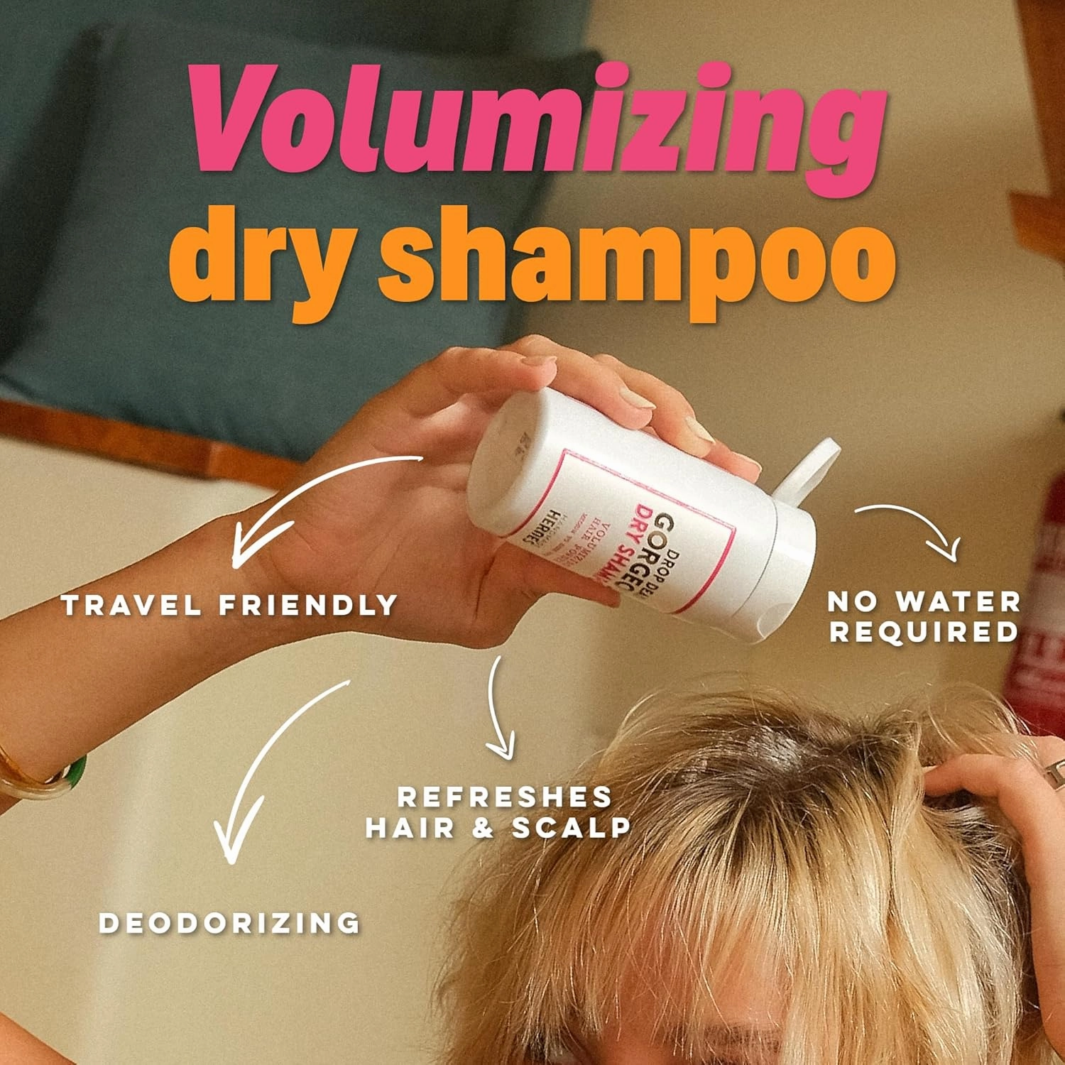 Handmade Heroes Dry Shampoo and Brush Kit, Non Aerosol Volumizing Dry Shampoo Powder For Dark & Brunette Hair, 100% Natural & Vegan, Plastic Neutral Packaging, 1.8 Fluid Ounces