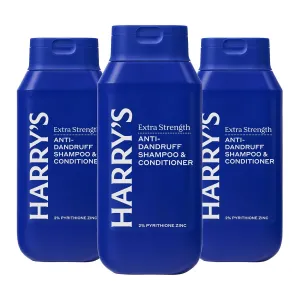 Harry's Extra-Strength Anti-Dandruff Men's 2 in 1 Shampoo and Conditioner - (3 Pack) 14 fl oz - Made with 2% Pyrithione Zinc