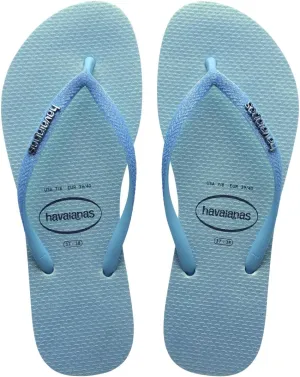 Havaianas for Women - Slim Glitter Iridescent Flip Flops - Lavender Blue - 6