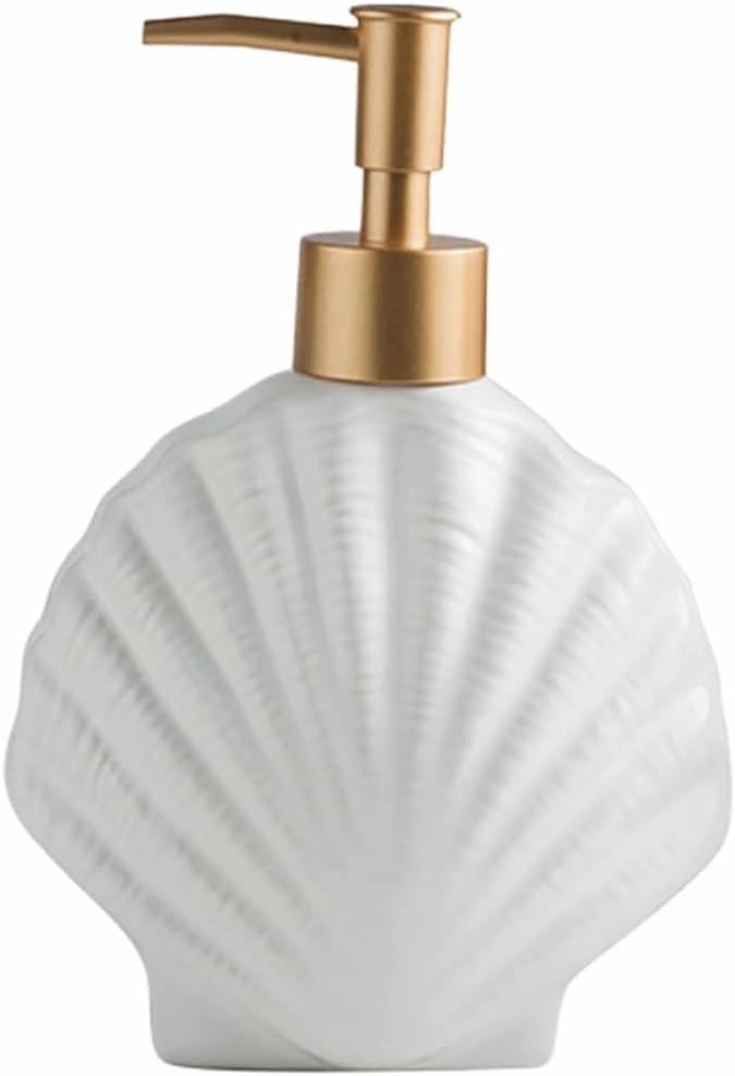 HEALLILY Ceramic Pump Bottle Nordic Style Multi Function Liquid Dispenser for Shampoo Shower Gel Hand Soap Bathroom Storage for