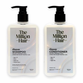 Heaven- Shampoo & Conditioner Set By The Million Hair, 10.1 Fl Oz (Pack of 2), White