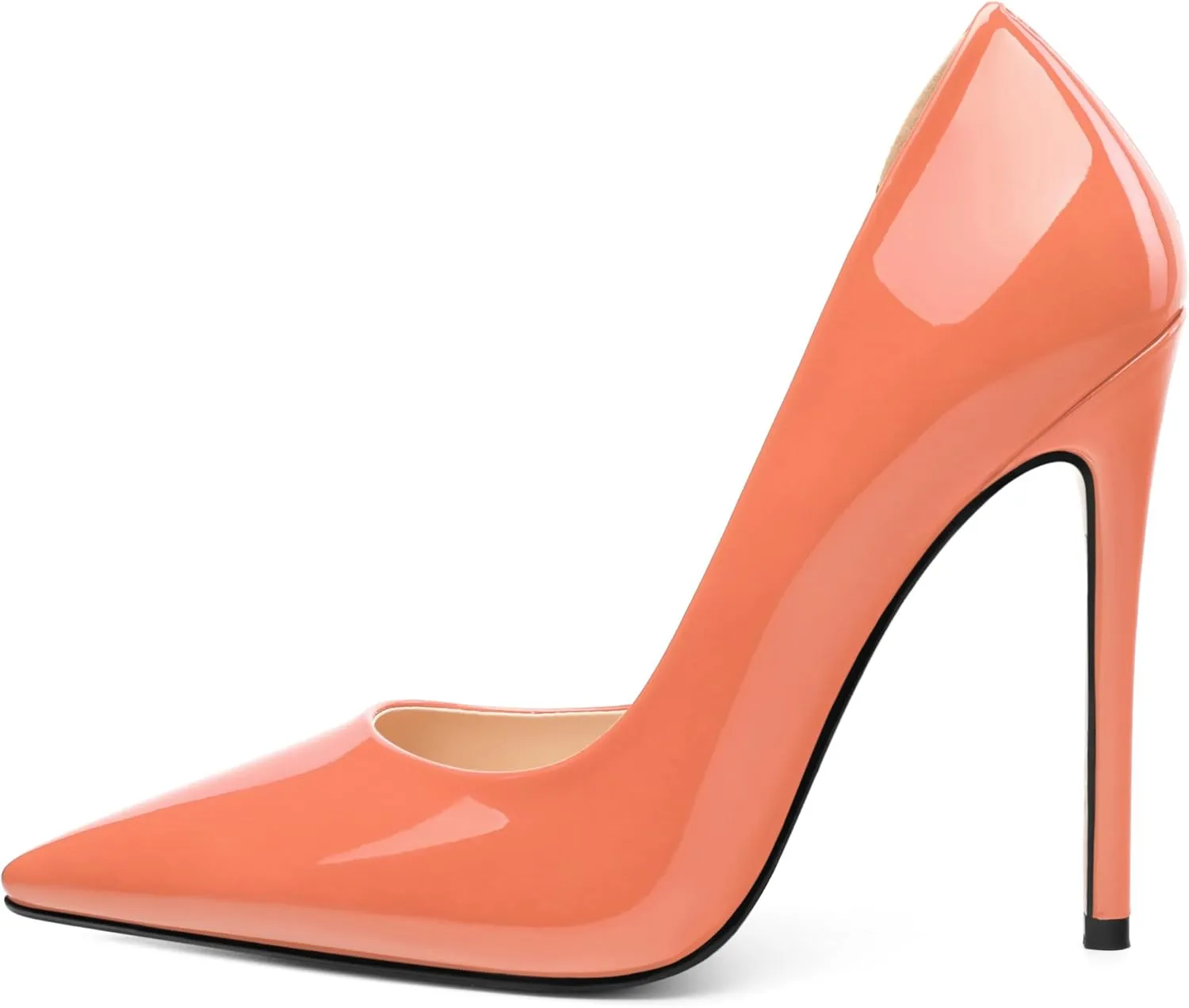 High Heels Stiletto Pumps for Women Slip on Patent Closed Pointed Toe Sexy Fashion Wedding Party Dressy Shoes