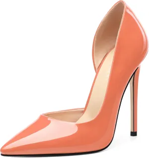 High Heels Stiletto Pumps for Women Slip on Patent Closed Pointed Toe Sexy Fashion Wedding Party Dressy Shoes