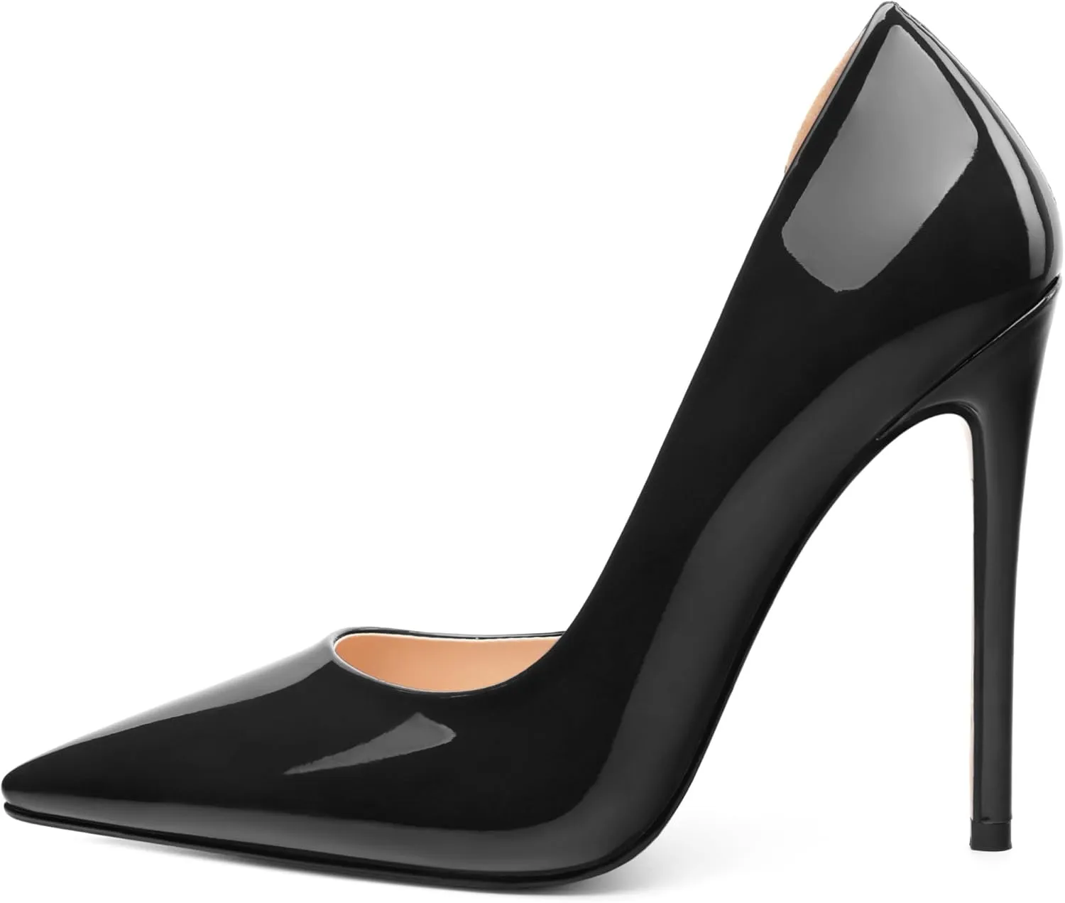 High Heels Stiletto Pumps for Women Slip on Patent Closed Pointed Toe Sexy Fashion Wedding Party Dressy Shoes