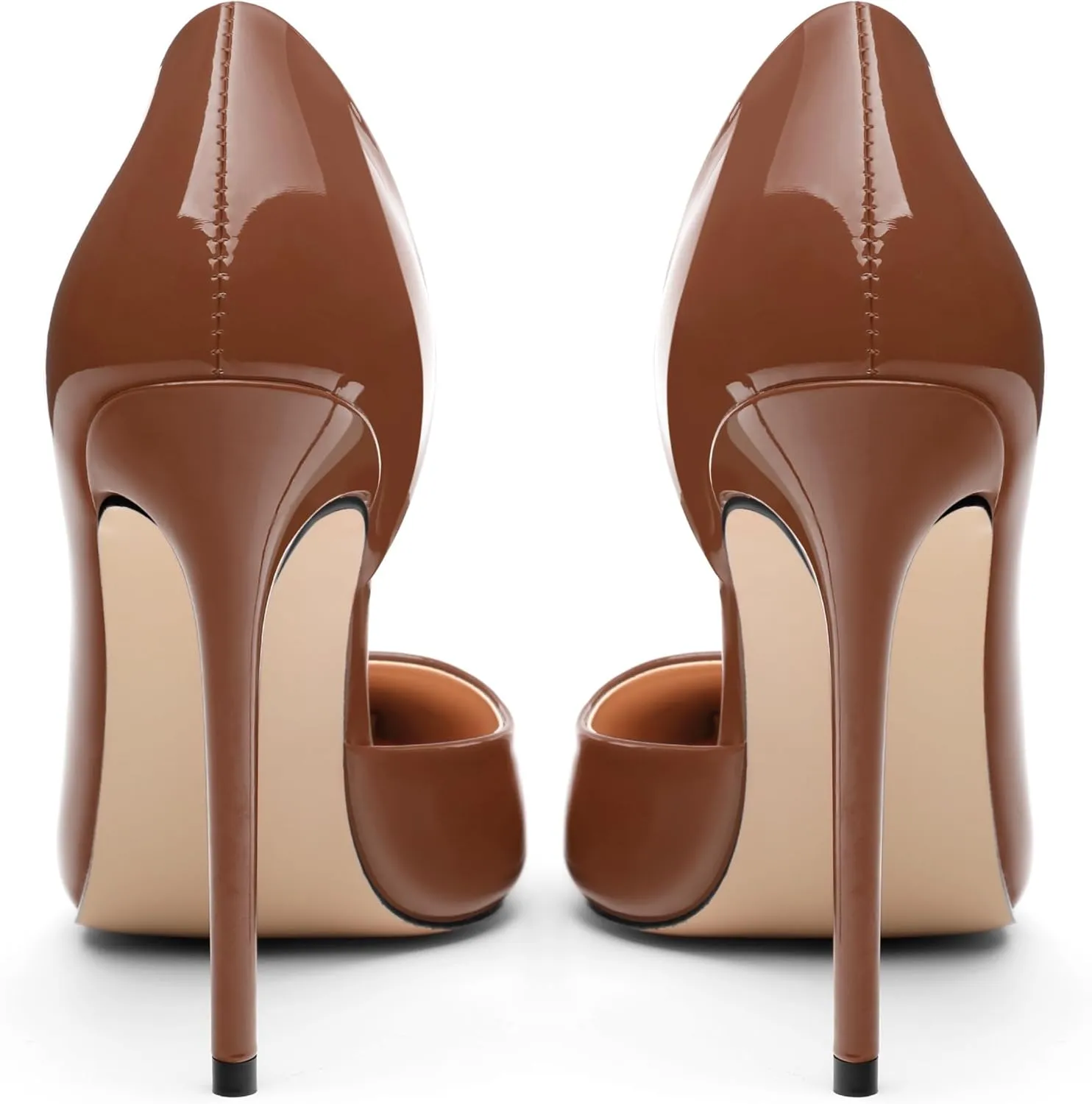 High Heels Stiletto Pumps for Women Slip on Patent Closed Pointed Toe Sexy Fashion Wedding Party Dressy Shoes