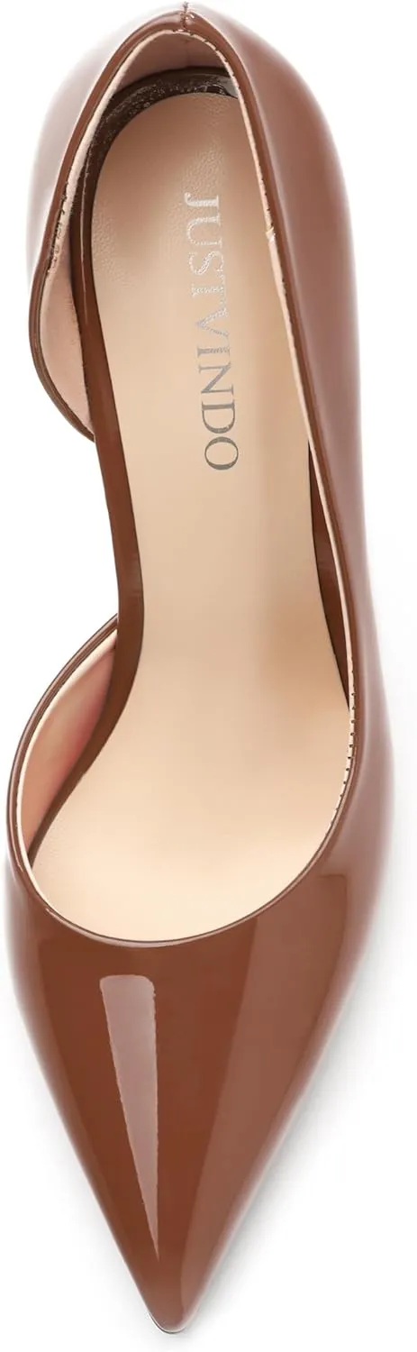 High Heels Stiletto Pumps for Women Slip on Patent Closed Pointed Toe Sexy Fashion Wedding Party Dressy Shoes
