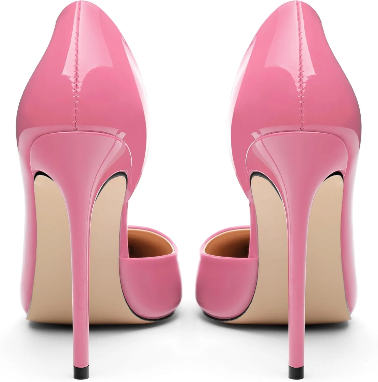 High Heels Stiletto Pumps for Women Slip on Patent Closed Pointed Toe Sexy Fashion Wedding Party Dressy Shoes